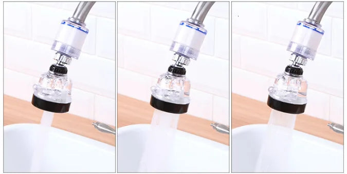 ZhangJi Link 360 Rotating Splashproof Chlorine Removal Filter Aerator Sink Head Water Purify Faucet 3 Mode Water Saving