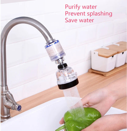 ZhangJi Link 360 Rotating Splashproof Chlorine Removal Filter Aerator Sink Head Water Purify Faucet 3 Mode Water Saving