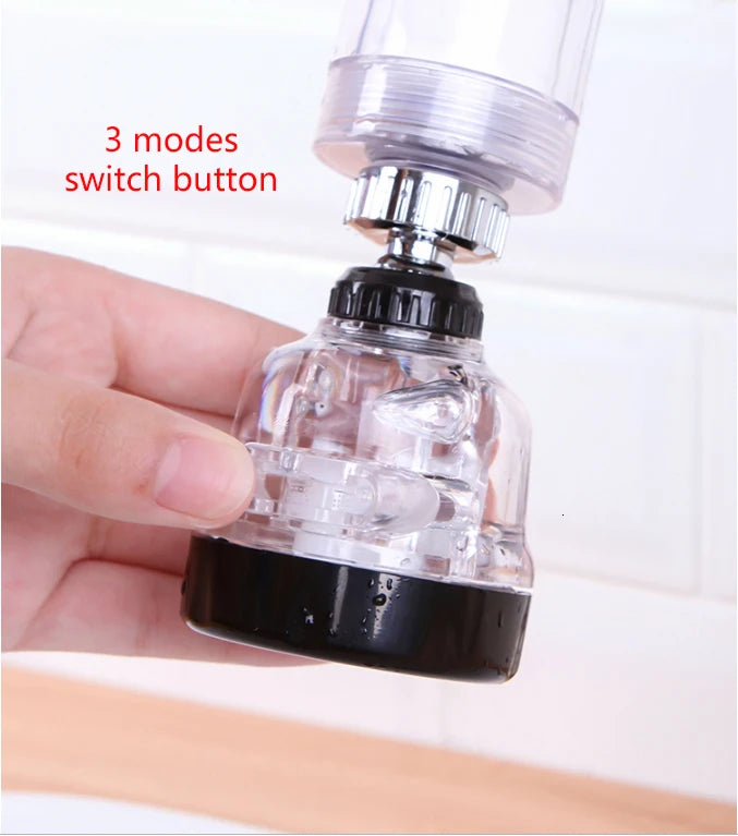 ZhangJi Link 360 Rotating Splashproof Chlorine Removal Filter Aerator Sink Head Water Purify Faucet 3 Mode Water Saving