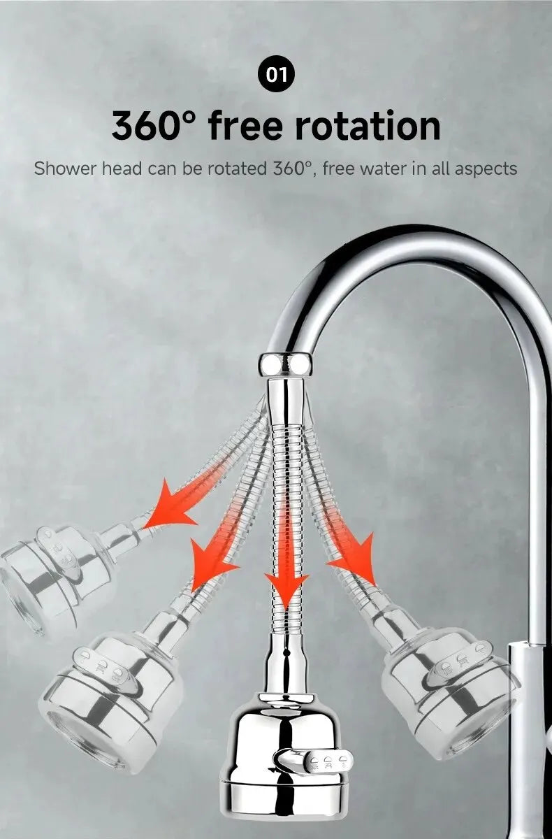 3 Modes Universal Kitchen Faucet Extenders Adapter 360° Rotation Filter Kitchen Gadgets Spray Water Saving Tap Nozzle