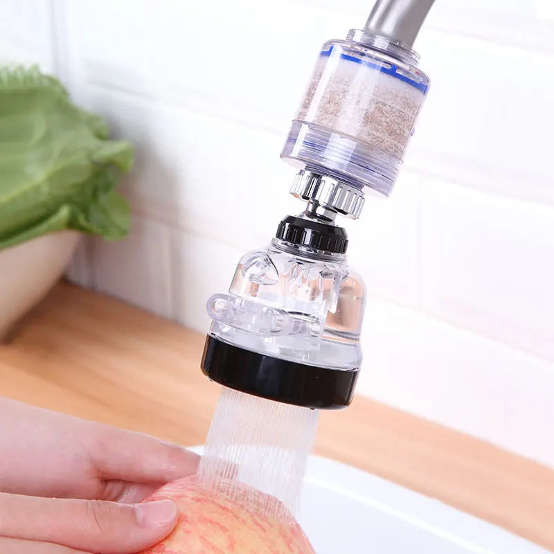 ZhangJi Link 360 Rotating Splashproof Chlorine Removal Filter Aerator Sink Head Water Purify Faucet 3 Mode Water Saving