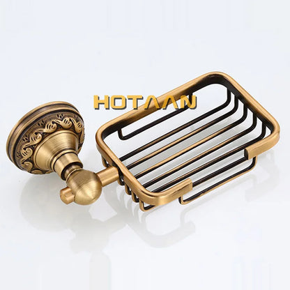 . Antique Brass Aluminium Bathroom Accessories Set,Robe hook,Paper Holder,Towel Bar,Soap Basket,Bathroom Fitting