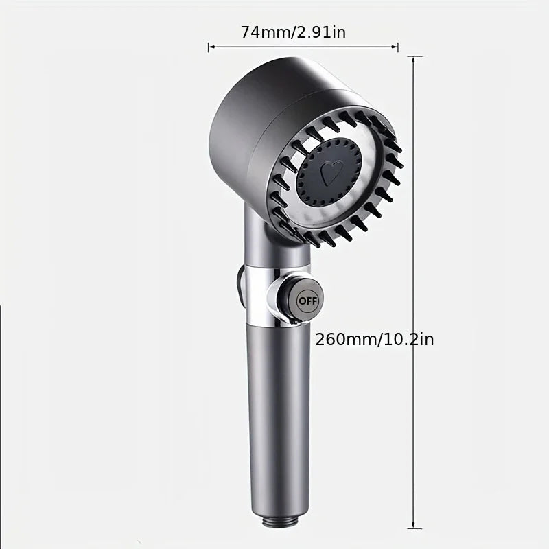 4 Modes Shower Head High Pressure Showerhead One-Key Stop Water Massage Shower Head With Filter Element Bathroom Accessories