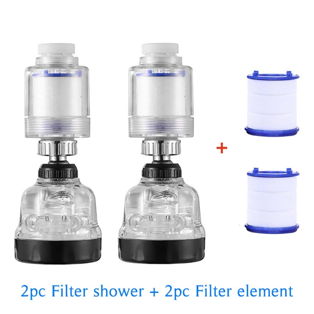 ZhangJi Link 360 Rotating Splashproof Chlorine Removal Filter Aerator Sink Head Water Purify Faucet 3 Mode Water Saving